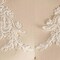 1 Pair of Ivory Beaded Lace Bridal Patch Applique Pair 8.25 Inch Length